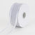 Silver - Organza Ribbon Two Striped Satin Edge - ( W: 5/8 Inch | L: 25 Yards ) FuzzyFabric - Wholesale Ribbons, Tulle Fabric, Wreath Deco Mesh Supplies