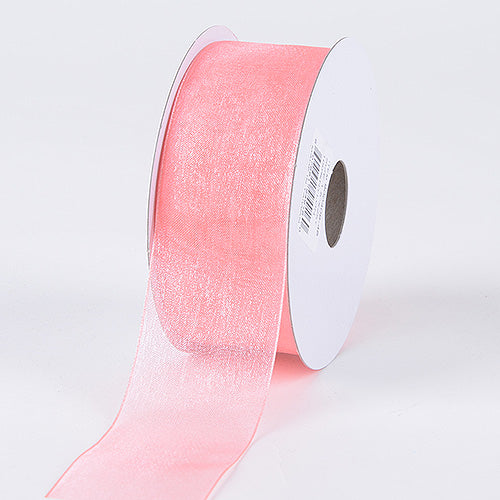 1-1/2 inch White Organza Ribbon Two Satin Edges