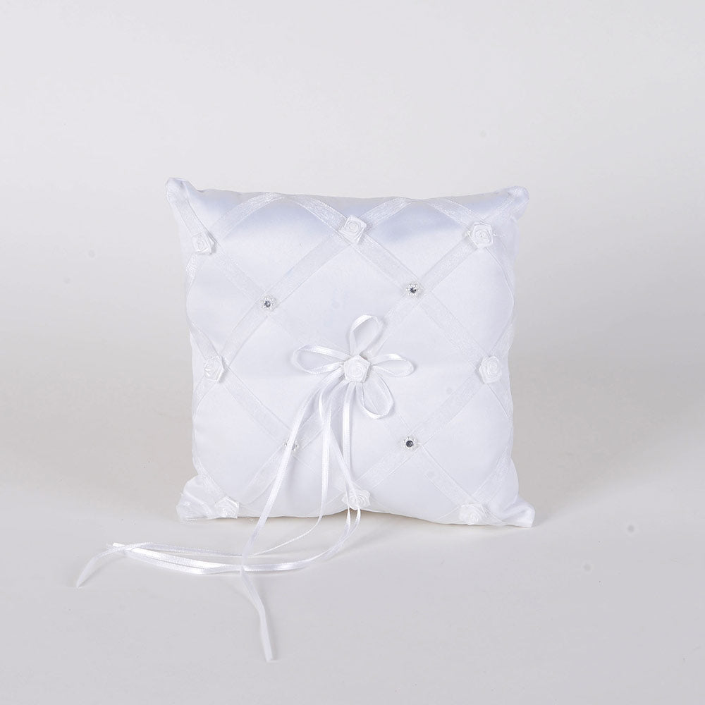 White - Wired Budget Satin Ribbon - ( W: 2-1/2 Inch