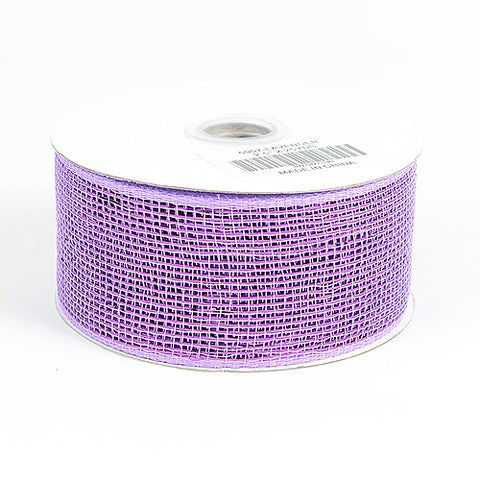 Lavender - Metallic Deco Mesh Ribbons ( 2-1/2 Inch x 25 Yards ) FuzzyFabric - Wholesale Ribbons, Tulle Fabric, Wreath Deco Mesh Supplies