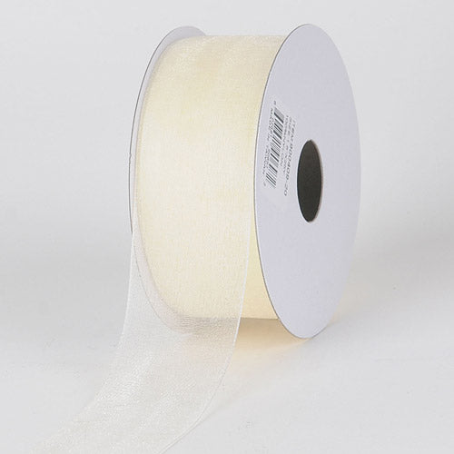 White Sheer Organza Ribbon for Crafts and Wedding, 1.5 x 50 Yards by Gwen  Studios 