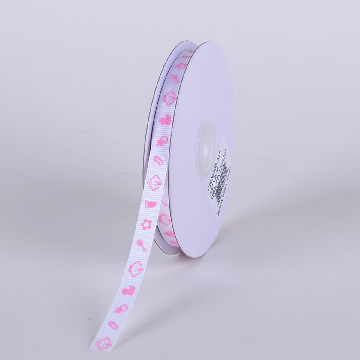 Grosgrain Ribbon Baby Design Pink Baby Face ( Width: 3/8 inch