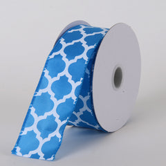 Satin Ribbon Large Quatrefoil Print